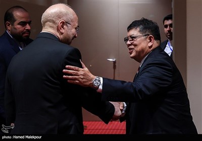 دیدار داتو جوهری عبدل رئیس مجلس مالزی با محمدباقر قالیباف رئیس مجلس شورای اسلام