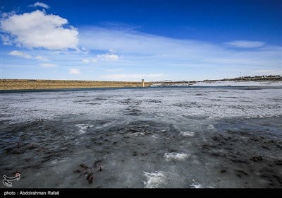 طبیعت زمستانی تالاب آبشینه همدان