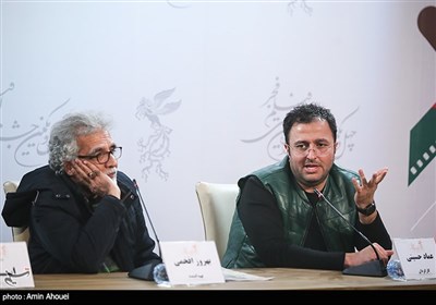عماد حسینی کارگردان و بهروز افخمی، تهیه کننده فیلم استاد در نخستین روز چهل و یکمین جشنواره فیلم فجر