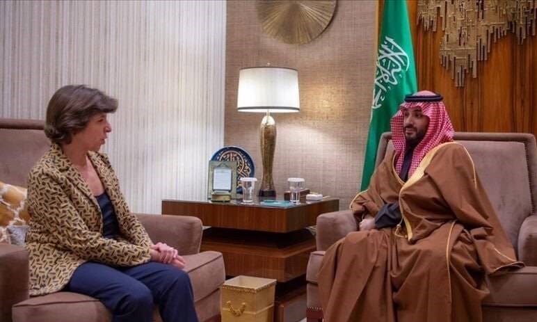 دیدار وزیر خارجه فرانسه با ولیعهد سعودی