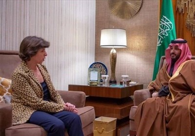  دیدار وزیر خارجه فرانسه با ولیعهد سعودی 