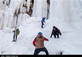یخ نوردی در آبشار یخی خور خورسلماس