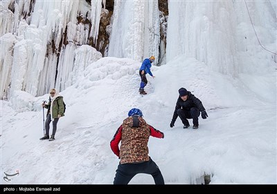 یخ نوردی در آبشار یخی خور خورسلماس