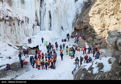 یخ نوردی در آبشار یخی خور خورسلماس