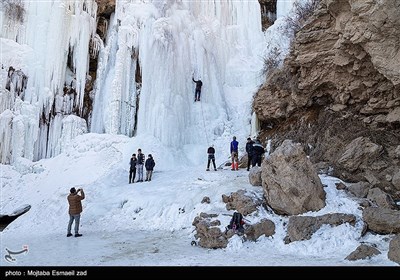 یخ نوردی در آبشار یخی خور خورسلماس