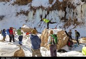 یخ نوردی در آبشار یخی خور خورسلماس
