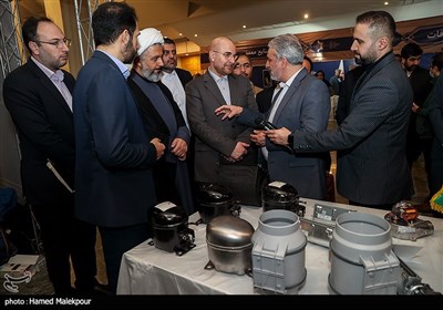 بازدید رئیس مجلس شورای اسلامی از نمایشگاه توانمندی‌های تولید داخل