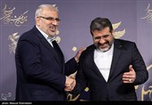 محمدمهدی اسماعیلی وزیر ارشاد و جواد اوجی وزیر نفت در هفتمین روز چهل و یکمین جشنواره فیلم فجر