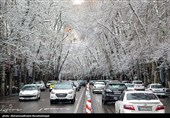 بارش برف شهرستان‌های استان تهران را سفیدپوش کرد + تصویر