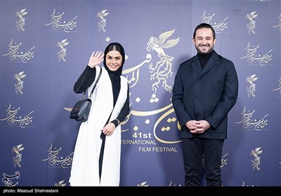 سپهر سیفی، تهیه کننده و آزاده زارعی، بازیگر فیلم وابل در نهمین روز از چهل و یکمین جشنواره بین‌المللی فیلم فجر
