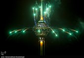مراسم نورافشانی برج میلاد به مناسب پیروزی انقلاب اسلامی