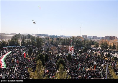 صور جویة لمسیرات انتصار الثورة الإسلامیة فی کرمان
