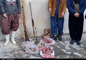 شکارچیان غیرمجاز حیات‌وحش منطقه انز‌های فیروزکوه دستگیر شدند