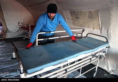 برپایی بیمارستان سیار در جنوب کشور ترکیه 