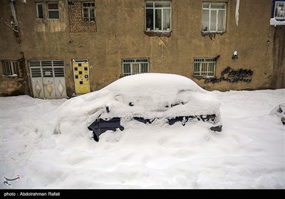 بارش برف در همدان