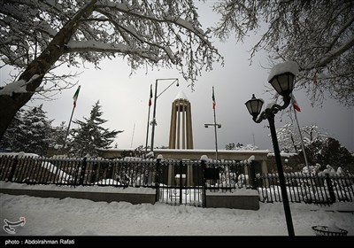 بارش برف در همدان