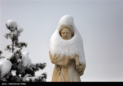 بارش برف در همدان