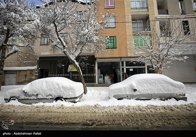 بارش برف در همدان