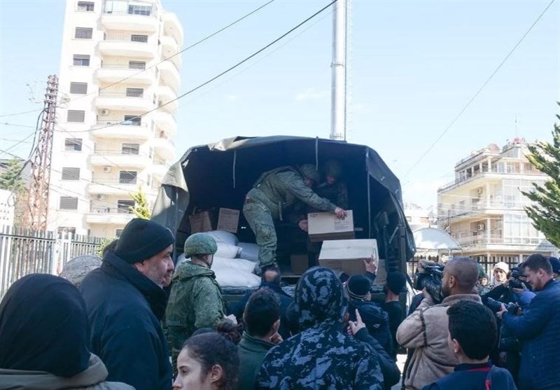 Russia Air Base Distributes Aid to Syria&apos;s Quake Victims