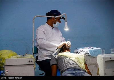 ارائه خدمات رایگان دندانپزشکی در قرارگاه مردمی کیش