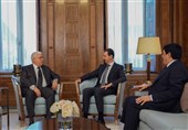 دیدار رئیس سازمان الحشد الشعبی عراق با بشار اسد