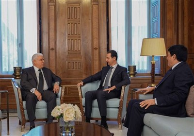  دیدار رئیس سازمان الحشد الشعبی عراق با بشار اسد 