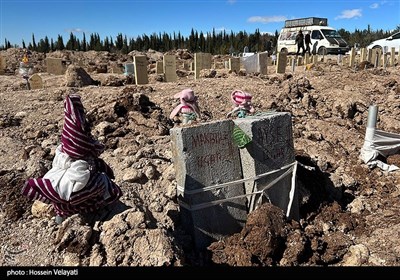 قبرستان شهر آدی‌یامان ترکیه پس از زلزله