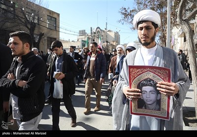 تشییع شهید علیرضا بادرام در قم