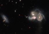 تصویر جدید تلکسوپ فضایی هابل از برخورد 3 کهکشان