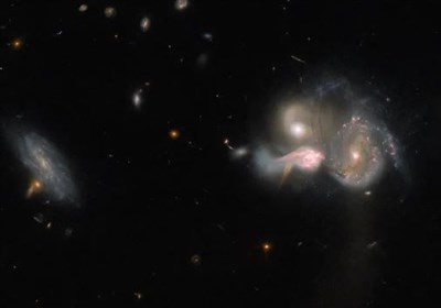  تصویر جدید تلکسوپ فضایی هابل از برخورد ۳ کهکشان 