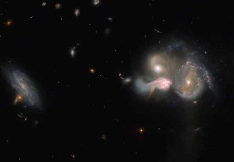 تصویر جدید تلکسوپ فضایی هابل از برخورد 3 کهکشان