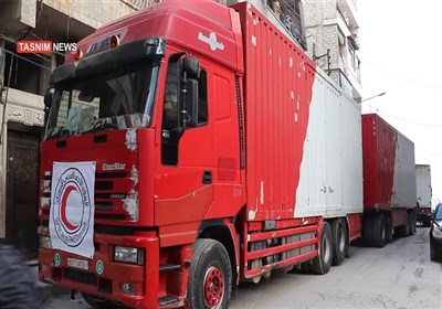 إرسال مساعدات وامدادات إغاثیة للمتضررین من الزلزال فی حی الشیخ مقصود من قبل الحکومة السوریة