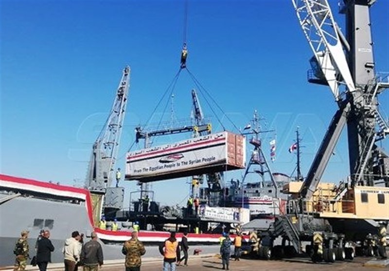 Egyptian Ship Delivers 500 Tons of Relief Aid to Syria&apos;s Latakia Port