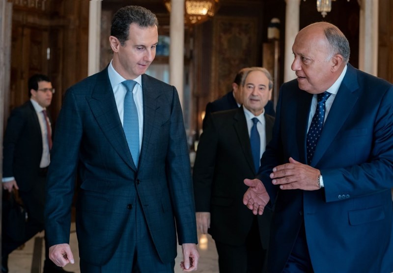الأسد یستقبل وزیر الخارجیة المصری
