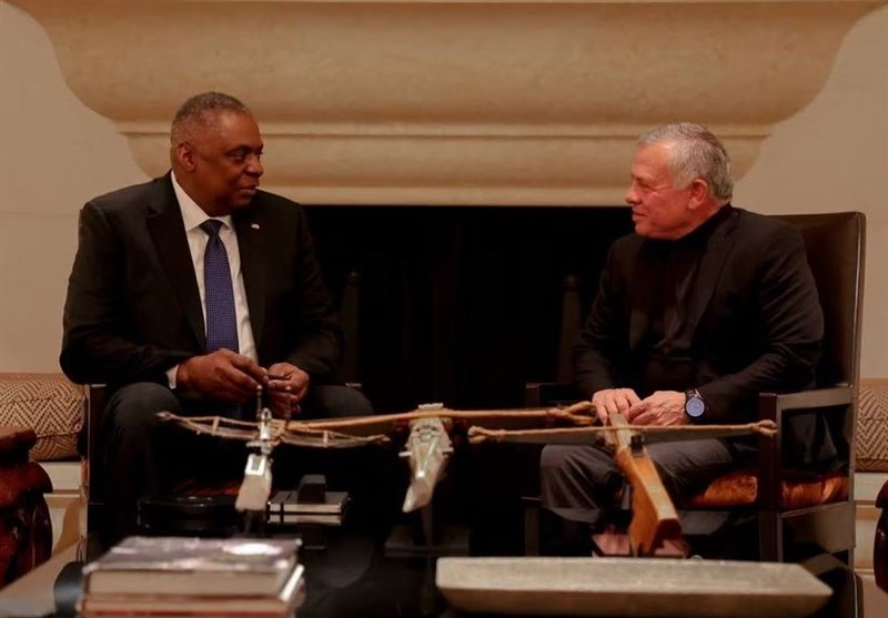 پادشاه اردن با وزیردفاع آمریکا دیدار و گفت‌وگو کرد