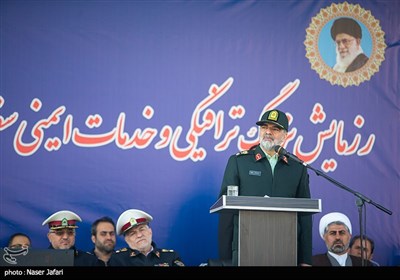 سردار احمدرضا رادان فرمانده کل انتظامی کشور در رزمایش ترافیکی و خدمات ایمنی سفر نوروز 1402