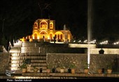 نورپردازی باغ تاریخی شاهزاده ماهان افتتاح شد + تصویر