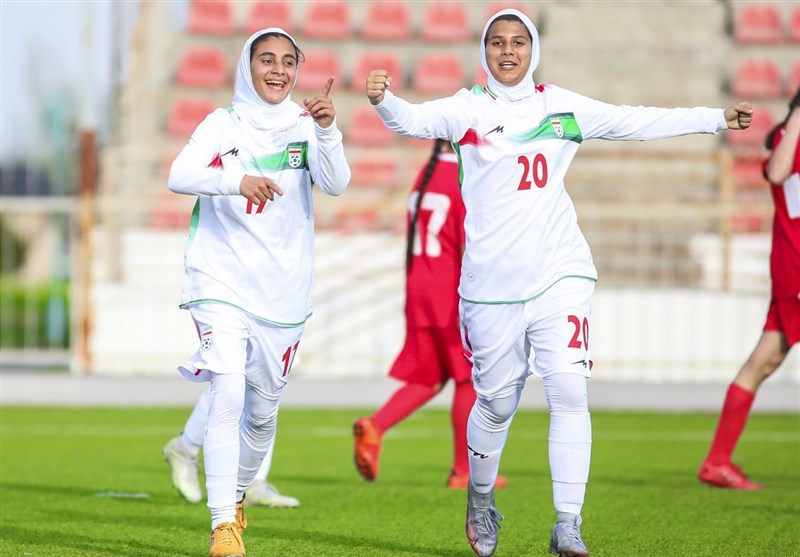 تورنمنت فوتبال نوجوان کافا| پیروزی تیم دختران ایران مقابل قرقیزستان