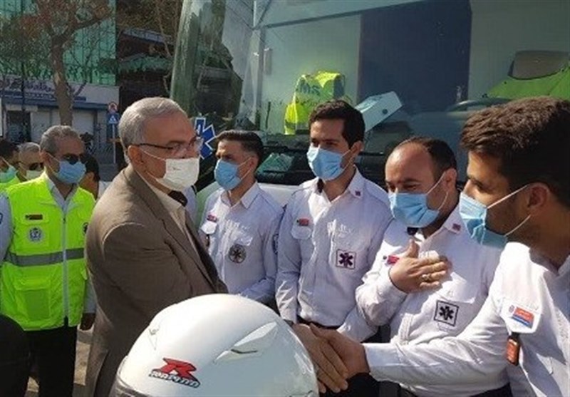بازدید وزیر بهداشت از پایگاه های اورژانس 115 پیرامون حرم مطهر رضوی