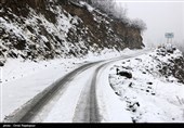 کولاک شدید برف در گردنه «گله‌بادوش» الیگودرز