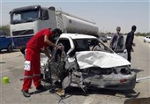 تصادف سواری در آزادراه قزوین-کرج 2 کشته و مصدوم برجا گذاشت