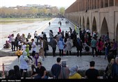 مسافران نوروزی در اصفهان