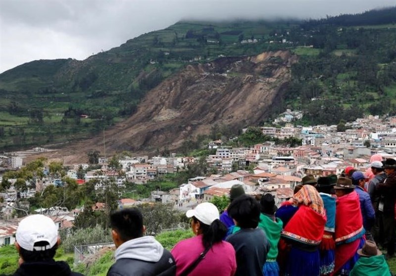 مفقود شدن 50 نفر بر اثر رانش زمین در اکوادور