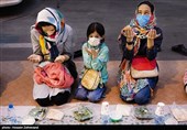 برپایی سفره افطاری ساده در بقاع متبرکه مازندران