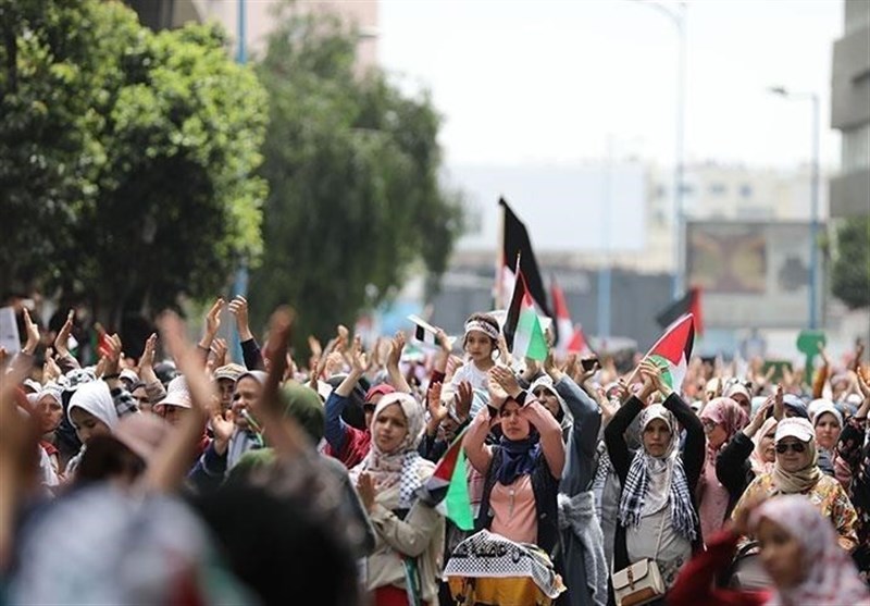 تظاهرات مردم مغرب و ترکیه در همبستگی با ملت فلسطین