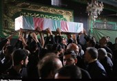 مراسم وداع با شهید گمنام دفاع مقدس در قزوین برگزار شد + تصاویر