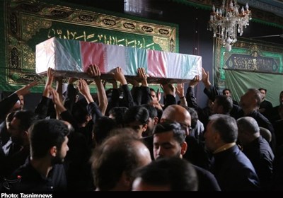  مراسم وداع با شهید گمنام دفاع مقدس در قزوین برگزار شد + تصاویر 
