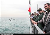 رژه اقتدار بسیج دریایی مردم پایه نیروی دریایی سپاه در سواحل خلیج فارس