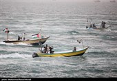رژه اقتدار بسیج دریایی مردم پایه نیروی دریایی سپاه در سواحل خلیج فارس