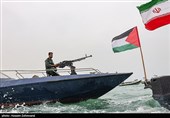 رژه اقتدار بسیج دریایی سپاه در حمایت از مردم فلسطین